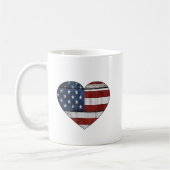 Kaffee Cup: USA Flag Herz Kaffeetasse (Links)