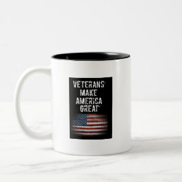 Kaffee-Cup: Veteranen machen Amerika großartig Zweifarbige Tasse