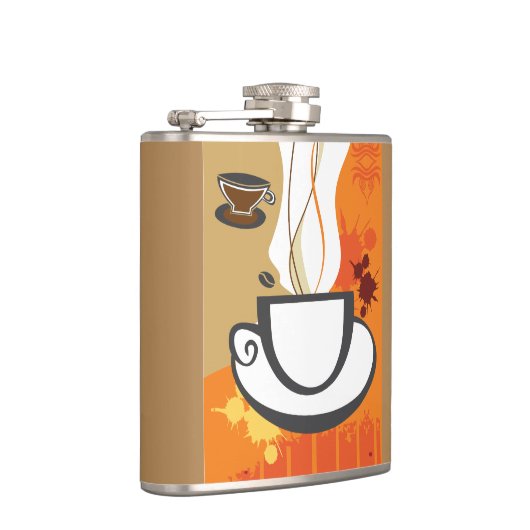 Kaffee-Cup Vinyl gepackte Flasche Flachmann (Rechts)