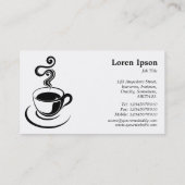 Kaffee-Cup - Weiß und Dunkelblau 001744 Visitenkarte (Rückseite)