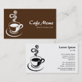 Kaffee Cup - Weiß und Dunkelbraun 4d2a10 Visitenkarte (Vorne/Hinten)