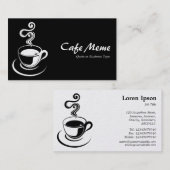 Kaffee Cup - Weiß und Schwarz (Gold) Visitenkarte (Vorne/Hinten)