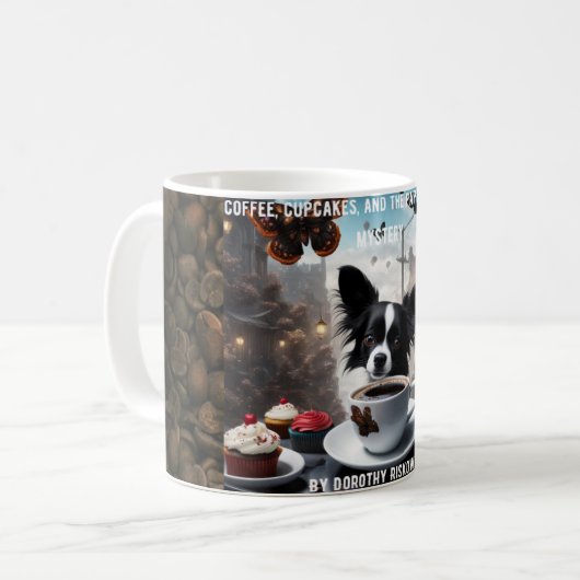 Kaffee, Cupcakes und das Mysterium Papillon Kaffeetasse (Vorderseite Links)