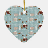 Kaffee Cups Blaue vertikale Linien Koffein Körner Keramik Ornament (Vorne)