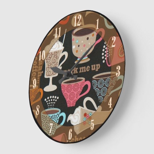 Kaffee Cups Café Wall Uhr (Winkel)