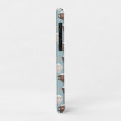 Kaffee Cups Creme Blue Vertical Lines Koffein Case-Mate iPhone Hülle (Hinten/Links)