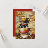 Kaffee Cups Göttliche Grußkarte Karte (Vorderseite/Rückseite Beispiel)