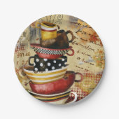 Kaffee Cups Göttliche Papier Teller (Vorderseite)