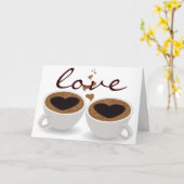 Kaffee Cups - Herzchen und Liebe Karte (Gelbe Blume)