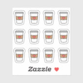 Kaffee Cups Kaffeepause Erinnerung Bujo Planner Aufkleber (Blatt)