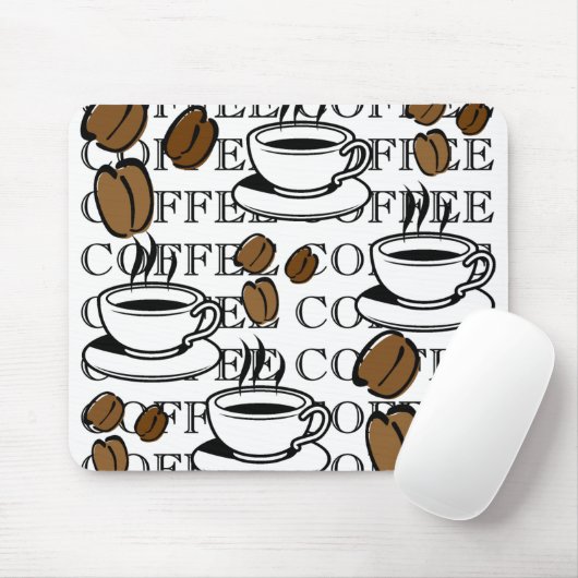 Kaffee Cups Mousepad (Mit Mouse)