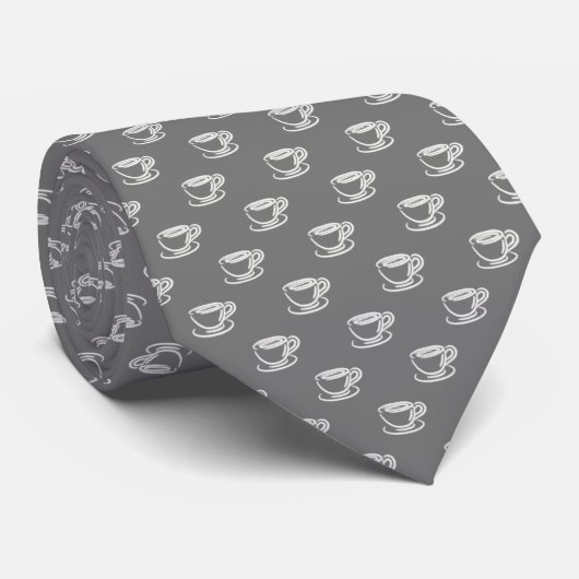 Kaffee Cups Necktie Krawatte (Gerollt)