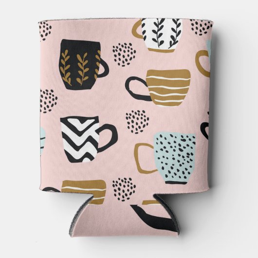 Kaffee Cups: Rosa Herbstkomfort. Dosenkühler (Vorderseite)