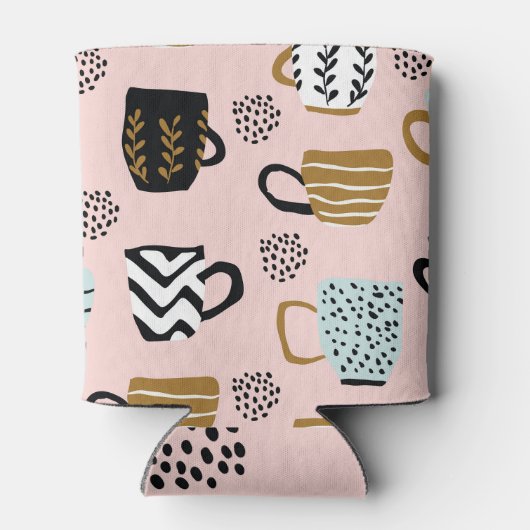 Kaffee Cups: Rosa Herbstkomfort. Dosenkühler (Rückseite)