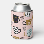 Kaffee Cups: Rosa Herbstkomfort. Dosenkühler (Kanne Rückseite)