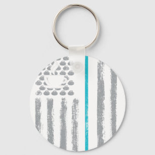 Kaffee-Curling- Vintage-USA-Amerikanische Flagge z Schlüsselanhänger