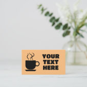 KAFFEE CUSTOM BUSINESS CARDS VISITENKARTE (Stehend Vorderseite)