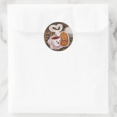Kaffee Danke Aufkleber Braune Bohnen Stil (Tasche)