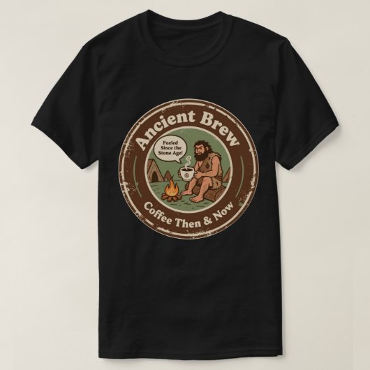 Kaffee Dann & Jetzt Unglaublich witzig Paleo Morni T-Shirt (Design vorne)