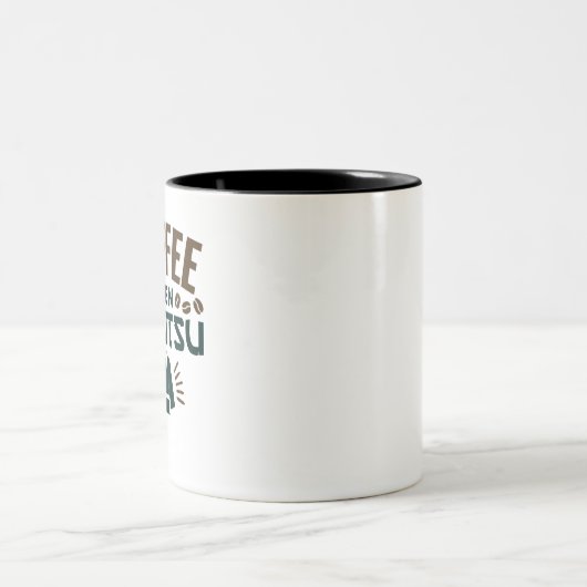 Kaffee Dann Jiu Jitsu BJJ Jiujitsu Zweifarbige Tasse (Mittel)