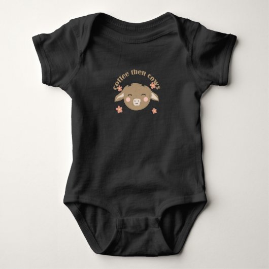 Kaffee dann Kuchen Baby Strampler (Vorderseite)