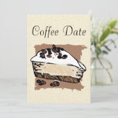 Kaffee-Datum Einladung (Stehend Vorderseite)