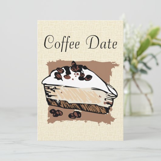 Kaffee-Datum Einladung (Stehend Vorderseite)