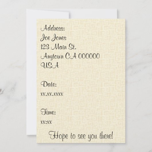 Kaffee-Datum Einladung (Rückseite)