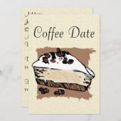 Kaffee-Datum Einladung (Vorne/Hinten)