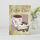 Kaffee-Datum Einladung (Stehend Vorderseite)