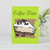 Kaffee-Datum Einladung (Stehend Vorderseite)