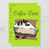 Kaffee-Datum Einladung (Vorne/Hinten)