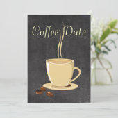 Kaffee-Datum Einladung (Stehend Vorderseite)