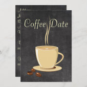 Kaffee-Datum Einladung (Vorne/Hinten)