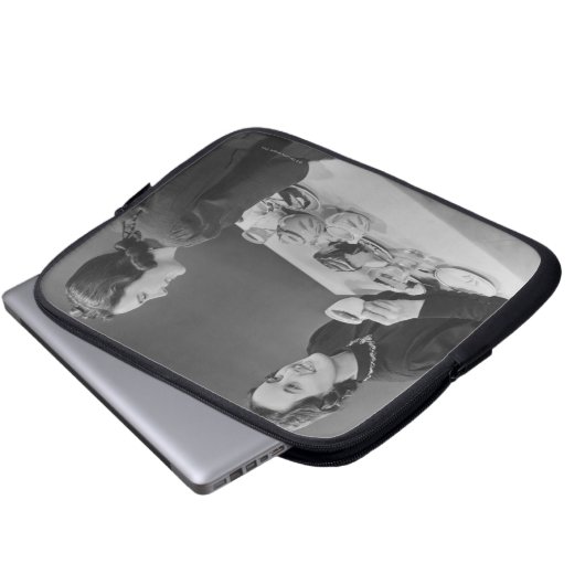 Kaffee-Datum Laptopschutzhülle (Vorne Knopf)