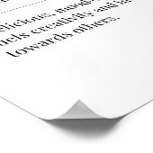 Kaffee definiert ein stimmungsveränderndes Getränk Poster (Ecke)