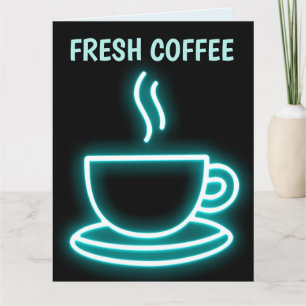 KAFFEE DENKEN SIE AN Grußkarte Karte