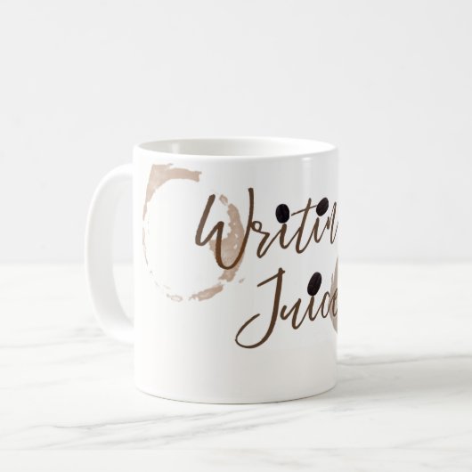 Kaffee - Der beste Schreibsaft der Welt! Kaffeetasse (Vorderseite Links)