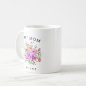 Kaffee der besten Mutter Blumenstrauß Kaffeetasse (Vorderseite Links)