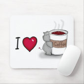 Kaffee der Liebe I - Flusspferd mit einer Schale Mousepad (Mit Mouse)