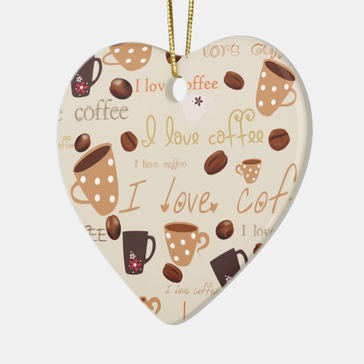 Kaffee der Liebe I! Keramikornament (Links)