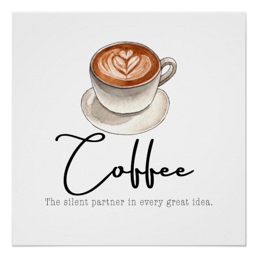 Kaffee: Der stille Partner Poster (Vorderseite)