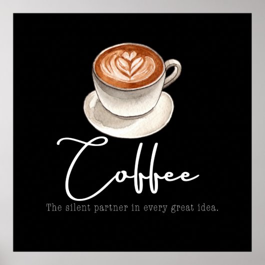 Kaffee: Der stille Partner Poster (Vorne)
