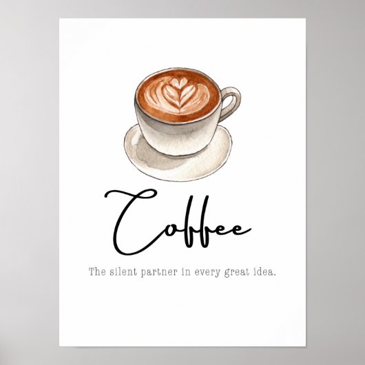 Kaffee: Der stille Partner Poster (Vorne)