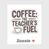 Kaffee Der Teacher's Fuel Retro akademische Aufkleber (Blatt)