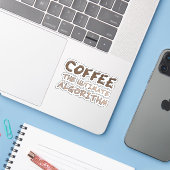Kaffee Der ultimative Algorithmus Lustiger Program Aufkleber (Laptop mit iPhone)