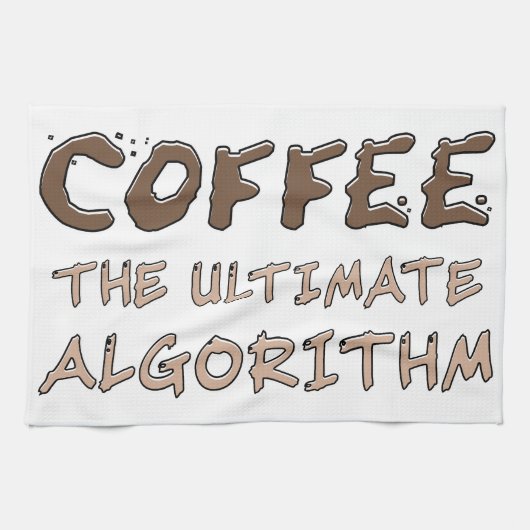 Kaffee Der ultimative Algorithmus Lustiger Program Geschirrtuch (Horizontal)