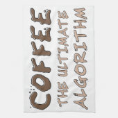 Kaffee Der ultimative Algorithmus Lustiger Program Geschirrtuch (Vertikal)