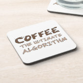 Kaffee Der ultimative Algorithmus Lustiger Program Getränkeuntersetzer (Linke Seite)
