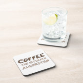 Kaffee Der ultimative Algorithmus Lustiger Program Getränkeuntersetzer (Rechte Seite)